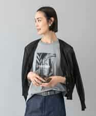 FMSHD15230 MICHEL KLEIN(ミッシェルクラン) [ドライタッチ]シアーラメVネックカーディガン ライトグレー