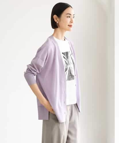 FMSJD21190 MICHEL KLEIN [2WAY]シアーVネックカーディガン