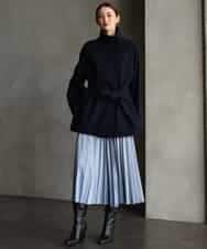 FMUAG54630 MICHEL KLEIN(ミッシェルクラン) スタンドカラーミドルコート カーキ