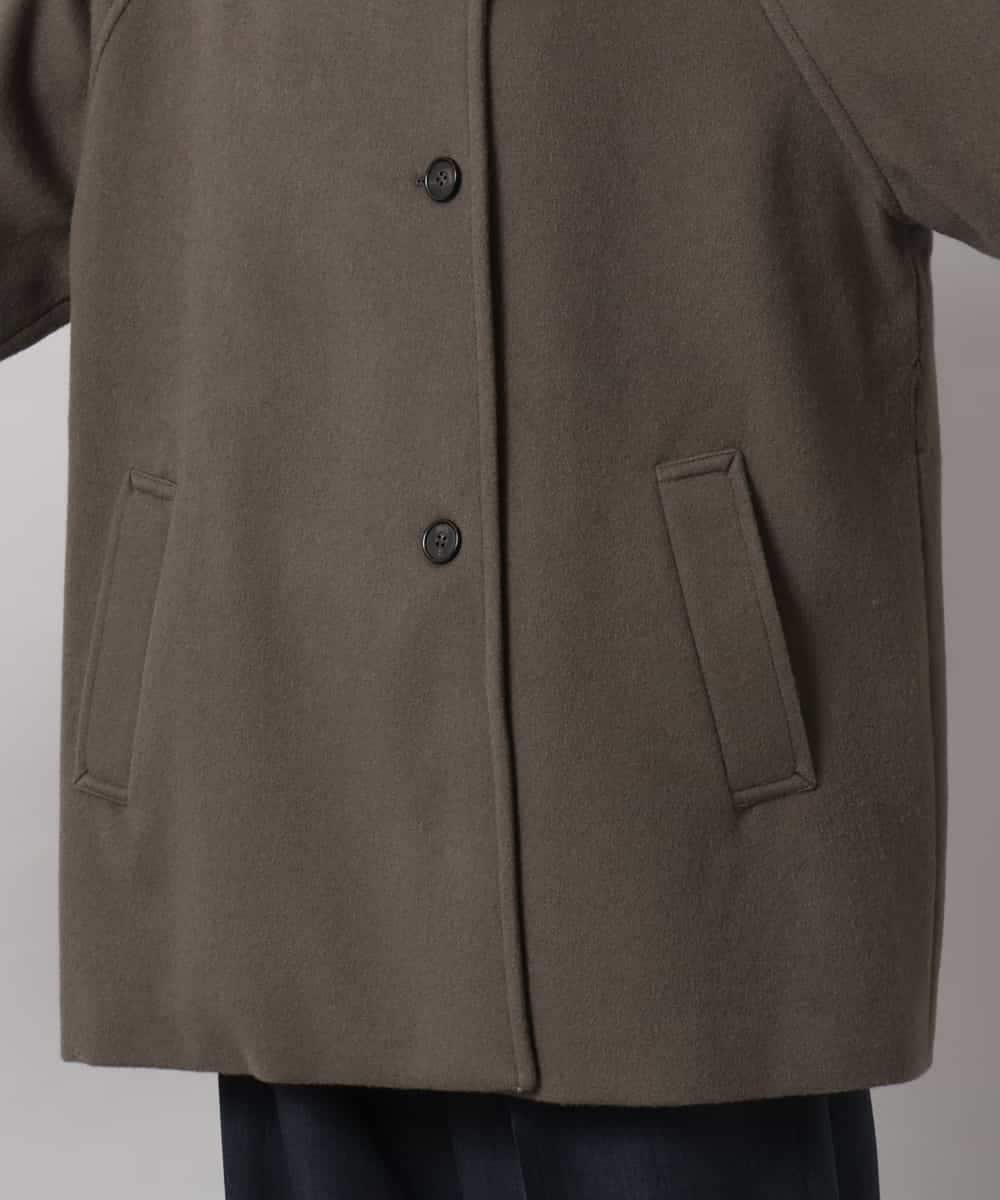 FMUAG54630 MICHEL KLEIN(ミッシェルクラン) スタンドカラーミドルコート カーキ