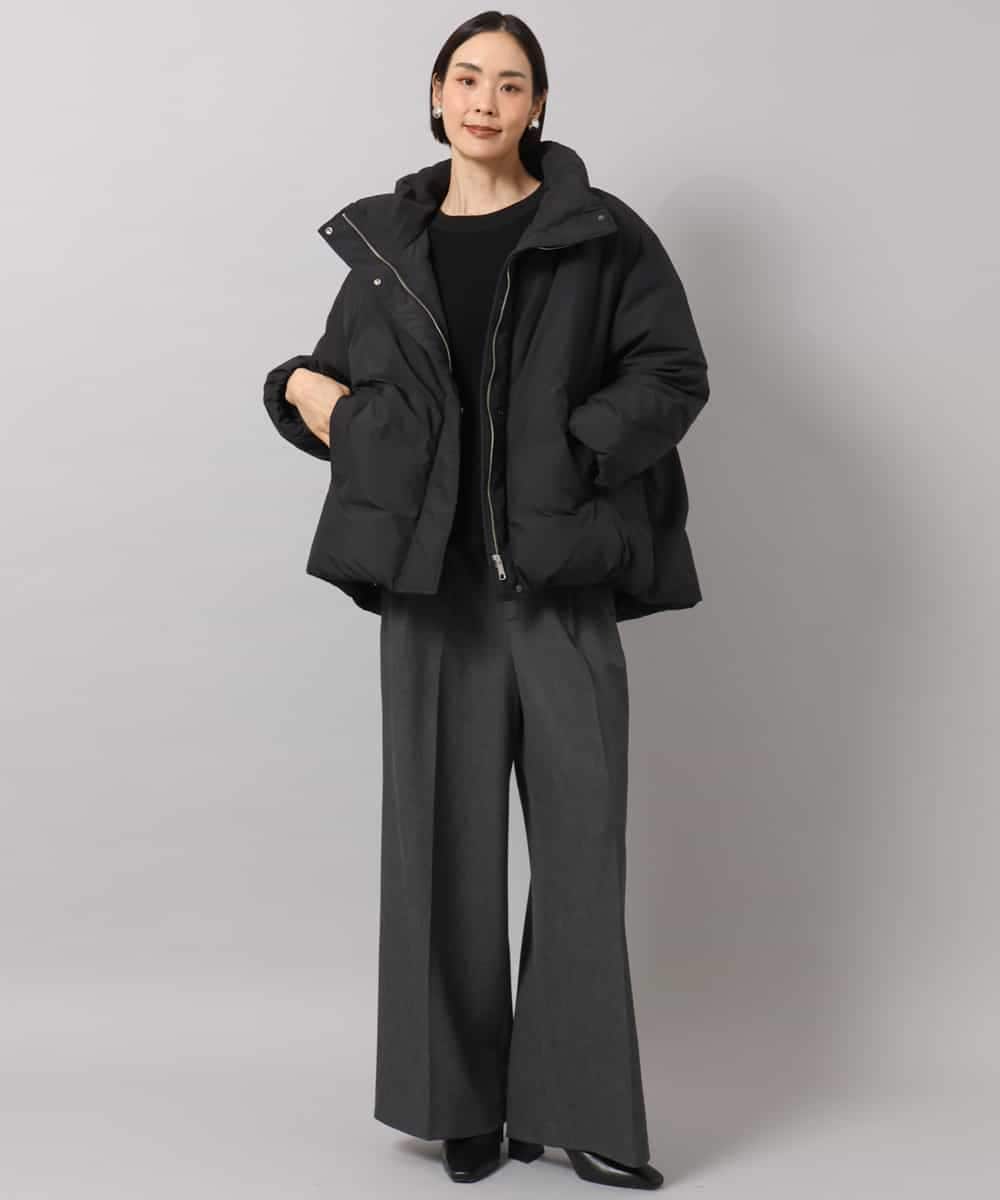 FMVBG50570 MICHEL KLEIN(ミッシェルクラン) ノーステッチスタンドカラーダウンジャケット ブラウン