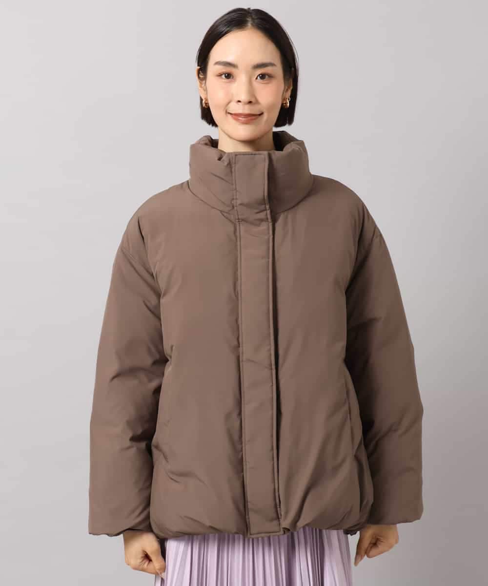 FMVBG50570 MICHEL KLEIN(ミッシェルクラン) ノーステッチスタンドカラーダウンジャケット ブラウン