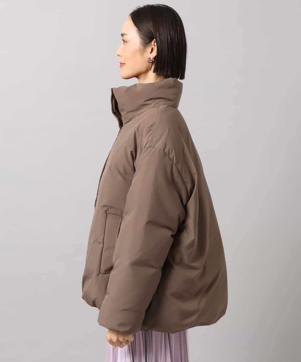 FMVBG50570 MICHEL KLEIN(ミッシェルクラン) ノーステッチスタンドカラーダウンジャケット ブラウン