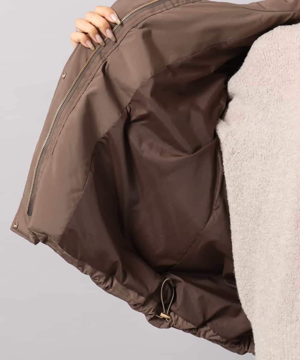 FMVBG50570 MICHEL KLEIN(ミッシェルクラン) ノーステッチスタンドカラーダウンジャケット ブラウン