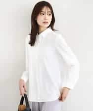FOBFD02110 MK MICHEL KLEIN(MK ミッシェルクラン) [洗える]ストレッチジャージシャツ ホワイト
