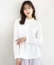 FOBFD02110 MK MICHEL KLEIN(MK ミッシェルクラン) [洗える]ストレッチジャージシャツ ライトグレー
