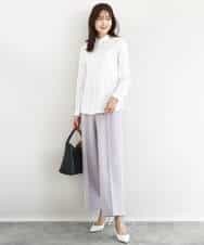 FOBFD02110 MK MICHEL KLEIN(MK ミッシェルクラン) [洗える]ストレッチジャージシャツ ライトグレー