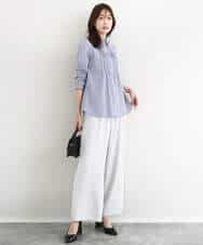 FOBFD02110 MK MICHEL KLEIN(MK ミッシェルクラン) [洗える]ストレッチジャージシャツ ライトグレー