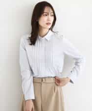 FOBFD02110 MK MICHEL KLEIN(MK ミッシェルクラン) [洗える]ストレッチジャージシャツ ライトグレー