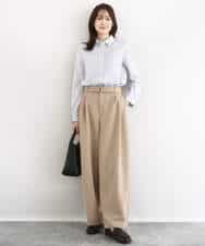 FOBFD02110 MK MICHEL KLEIN(MK ミッシェルクラン) [洗える]ストレッチジャージシャツ ライトグレー