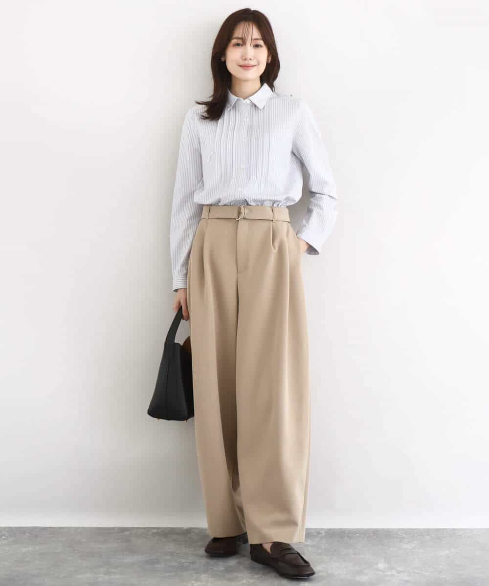 FOBFD02110 MK MICHEL KLEIN(MK ミッシェルクラン) [洗える]ストレッチジャージシャツ ライトグレー