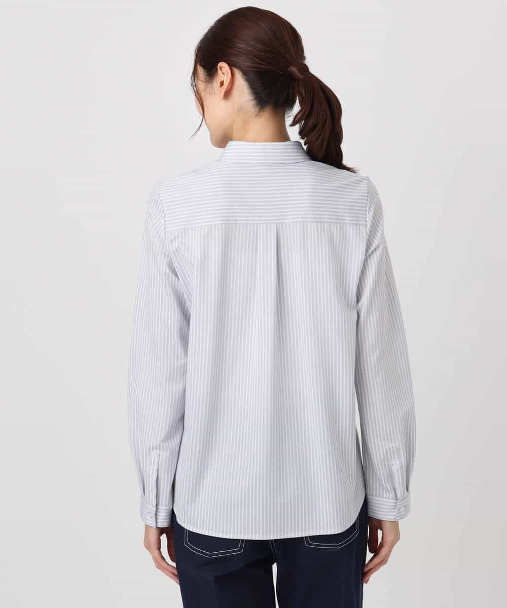 FOBFD02110 MK MICHEL KLEIN(MK ミッシェルクラン) [洗える]ストレッチジャージシャツ ライトグレー