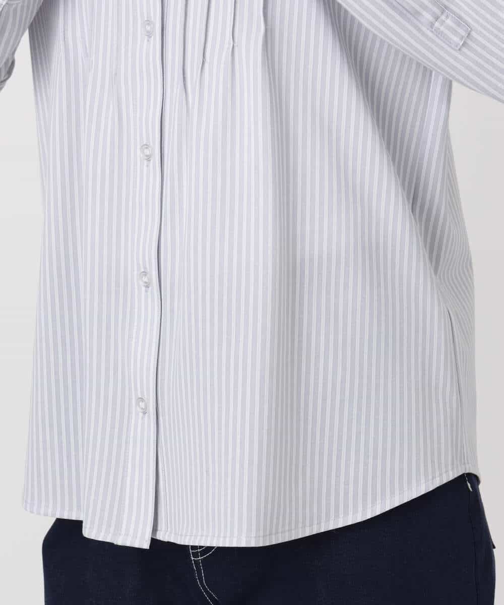 FOBFD02110 MK MICHEL KLEIN(MK ミッシェルクラン) [洗える]ストレッチジャージシャツ ライトグレー
