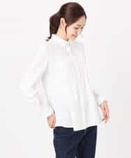 FOBFD02110 MK MICHEL KLEIN(MK ミッシェルクラン) [洗える]ストレッチジャージシャツ ライトグレー