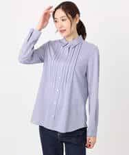 FOBFD02110 MK MICHEL KLEIN(MK ミッシェルクラン) [洗える]ストレッチジャージシャツ ライトグレー
