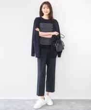 FOFGD30170 MK MICHEL KLEIN(MK ミッシェルクラン) [洗える]カラーニットアンサンブル ライトブルー