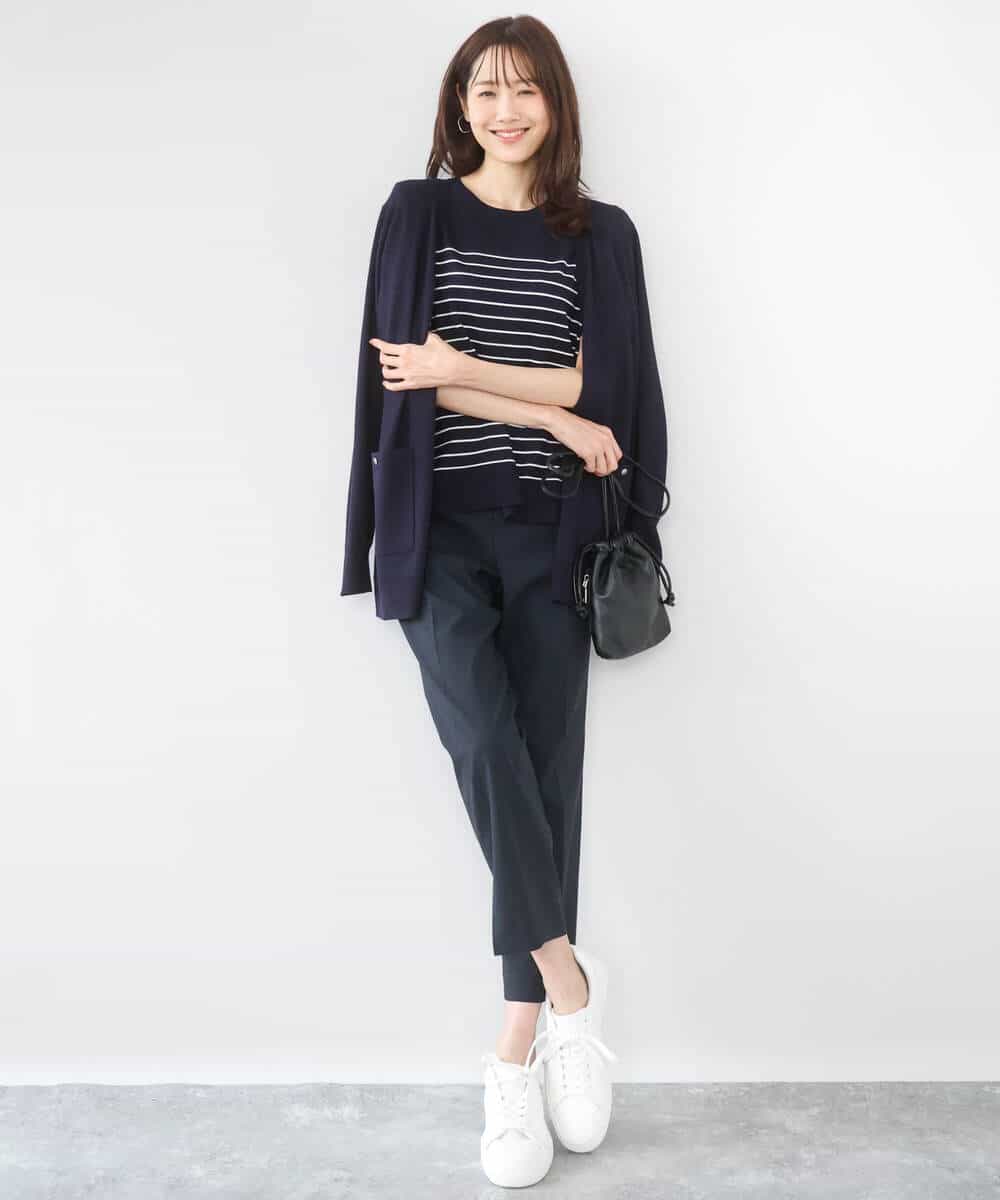 FOFGD30170 MK MICHEL KLEIN(MK ミッシェルクラン) [洗える]カラーニットアンサンブル ライトブルー