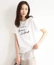 FOKGD61085 MK MICHEL KLEIN(MK ミッシェルクラン) [UVカット/接触冷感/洗える]デザインロゴTシャツ ホワイト
