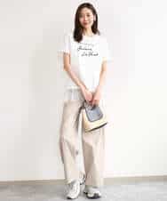 FOKGD61085 MK MICHEL KLEIN(MK ミッシェルクラン) [UVカット/接触冷感/洗える]デザインロゴTシャツ ホワイト