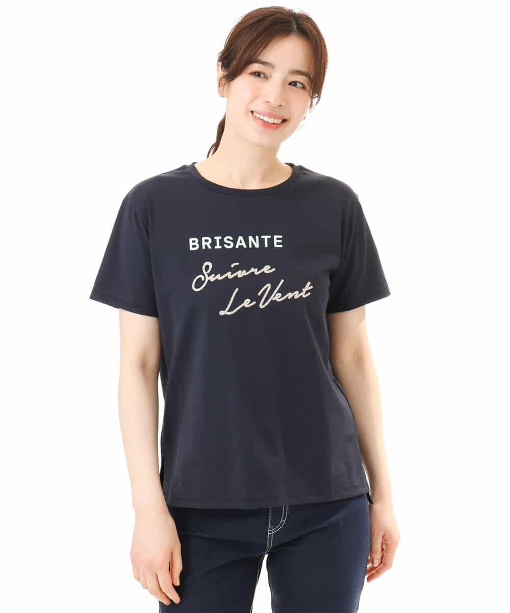 FOKGD61085 MK MICHEL KLEIN(MK ミッシェルクラン) [UVカット/接触冷感/洗える]デザインロゴTシャツ ホワイト