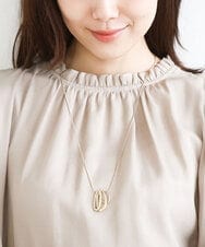 FR2FD21065 MK MICHEL KLEIN(MK ミッシェルクラン) リングモチーフロングネックレス ゴールド