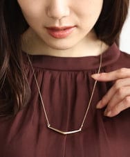 FR2JD22060 MK MICHEL KLEIN(MK ミッシェルクラン) V字メタルプレートネックレス ゴールド