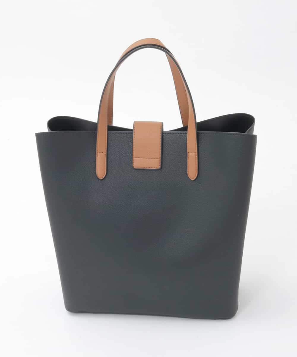 FR5GD04120 MK MICHEL KLEIN(MK ミッシェルクラン) 2wayスクエアトートバッグ ブラック