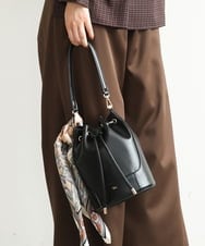 FR5JD21140 MK MICHEL KLEIN(MK ミッシェルクラン) [2way]バケツ型巾着バッグ ブラック