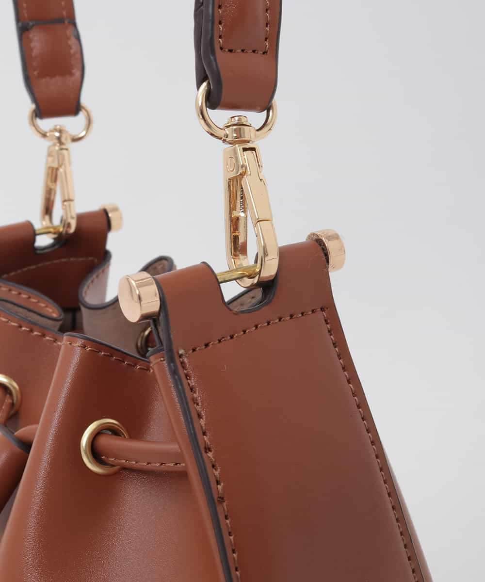FR5JD21140 MK MICHEL KLEIN(MK ミッシェルクラン) [2way]バケツ型巾着バッグ ベージュ
