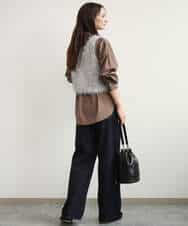 FR5JD21140 MK MICHEL KLEIN(MK ミッシェルクラン) [2way]バケツ型巾着バッグ ベージュ