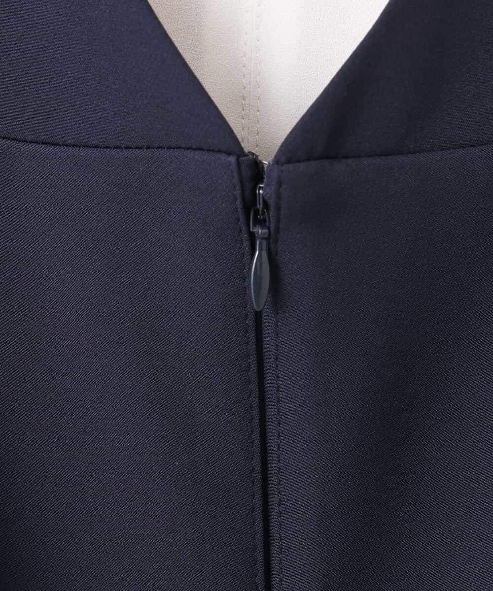 FUEFD01230 MK MICHEL KLEIN(MK ミッシェルクラン) [洗える]バックフリルデザイン ジャンパースカート ネイビー