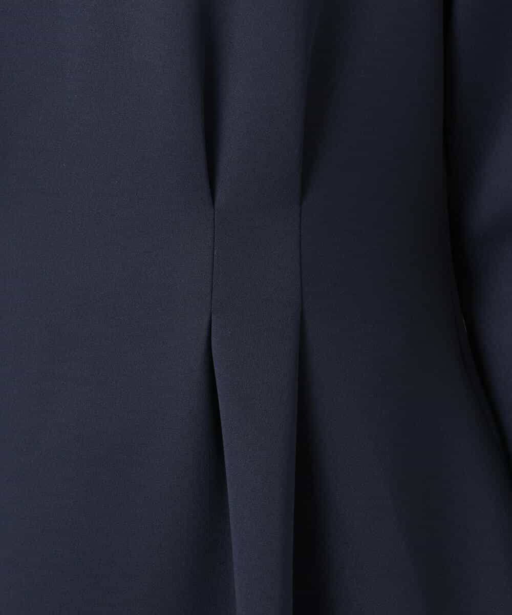FUPFD01230 MK MICHEL KLEIN(MK ミッシェルクラン) [洗える]スムースダンボール タックワンピース ライトグレー