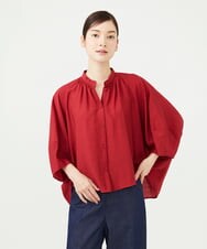 GBBAG50250 Sybilla(シビラ) レーヨンナイロンギャザーブラウス レッド