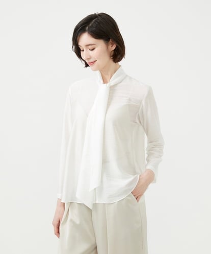 GBBGD46300 Sybilla シアーボウタイブラウス