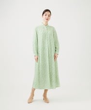 GBEEE03630 Sybilla(シビラ) ランダムドットプリントドレス グリーン×アイボリー