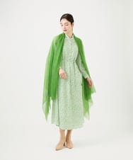 GBEEE03630 Sybilla(シビラ) ランダムドットプリントドレス グリーン×アイボリー
