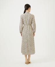 GBEEE03630 Sybilla(シビラ) ランダムドットプリントドレス ブラック×ベージュ