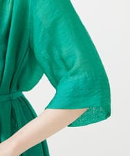 GBEHD30450 Sybilla(シビラ) 【メディア着用】バンドカラーシアーシャツドレス グリーン