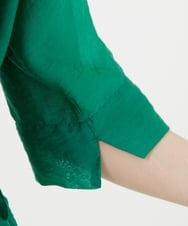 GBEHD30450 Sybilla(シビラ) 【メディア着用】バンドカラーシアーシャツドレス グリーン