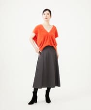 GBFAG30430 Sybilla(シビラ) Vネックファーニット オレンジ