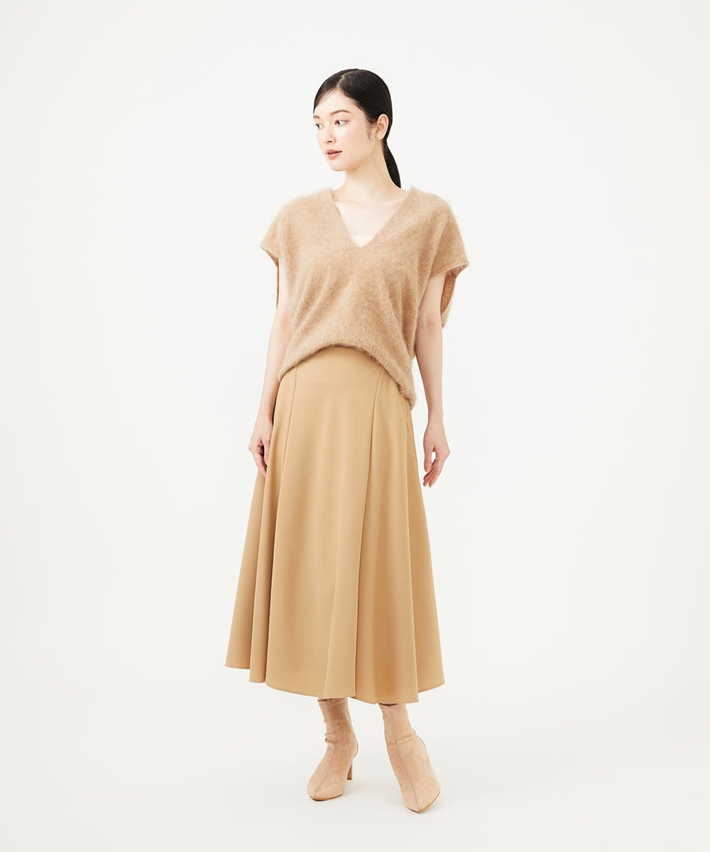 GBFAG30430 Sybilla(シビラ) Vネックファーニット ベージュ
