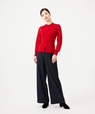 GBFAH04400 Sybilla(シビラ) プリーツ風スリーブニットカーディガン レッド