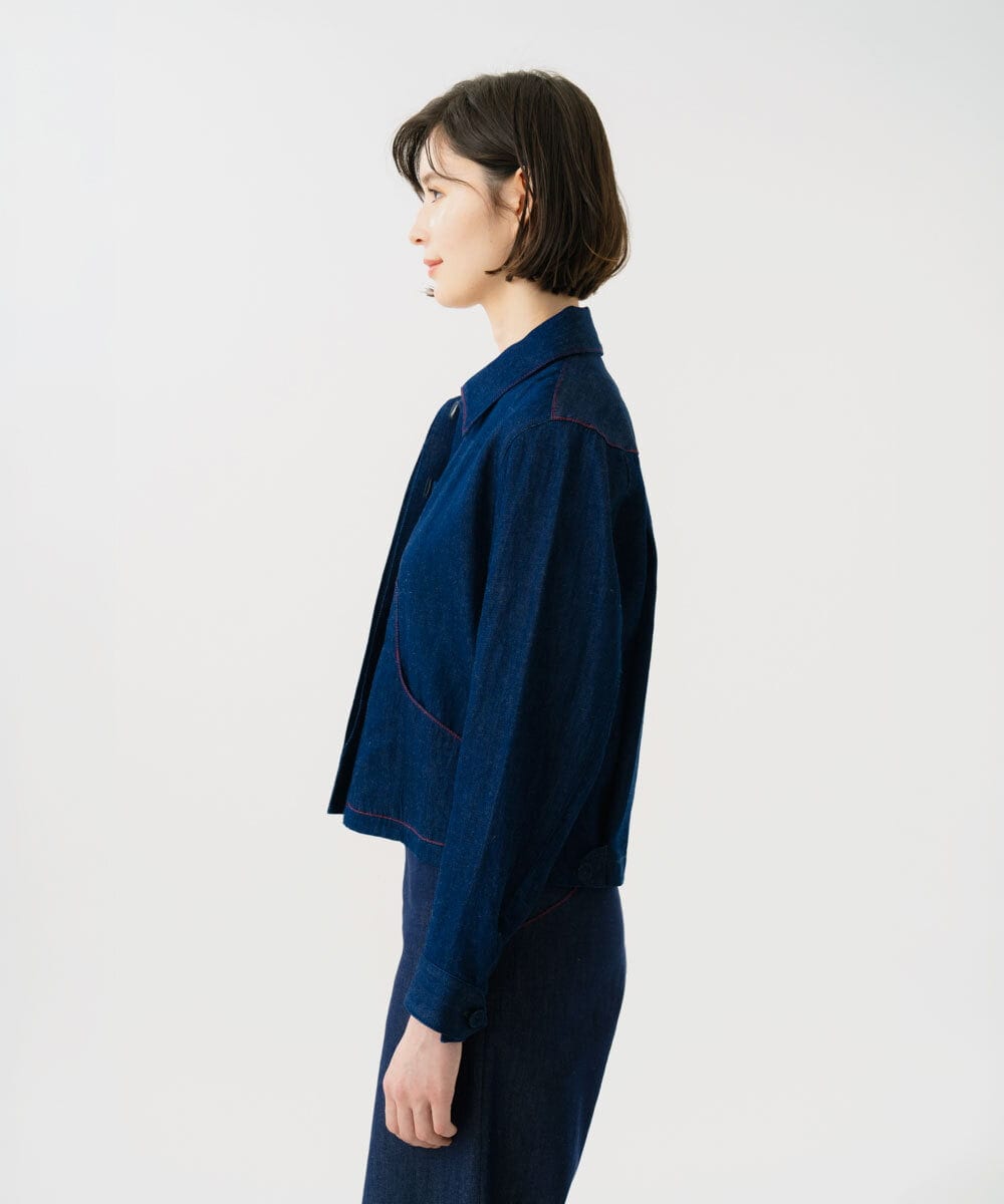 GBJGF04450 Sybilla(シビラ) 【再入荷】ステッチデニムジャケット インディゴ