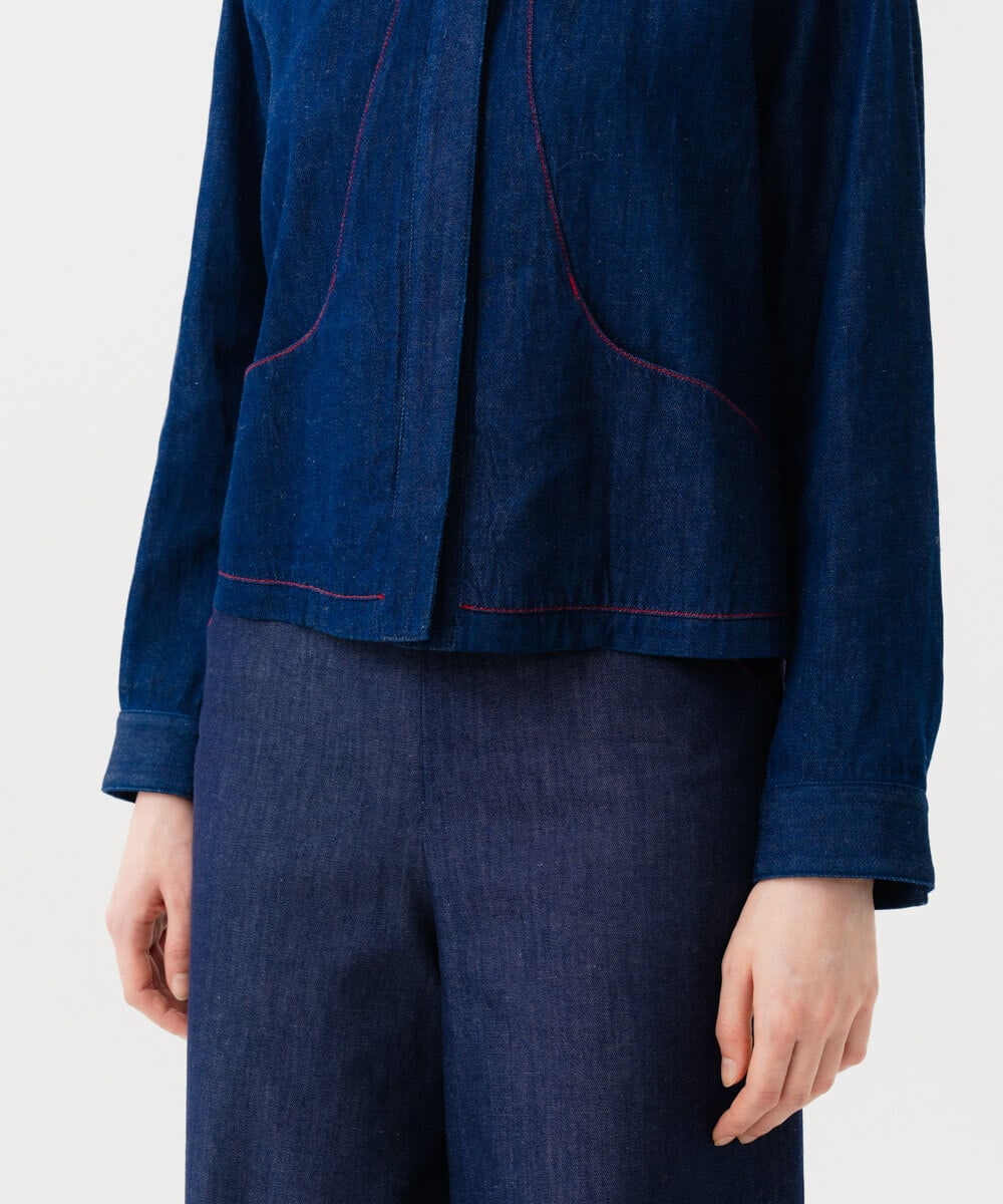 GBJGF04450 Sybilla(シビラ) 【再入荷】ステッチデニムジャケット インディゴ