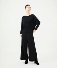 GBLAG01400 Sybilla(シビラ) 【メディア着用】ジョーゼットワイドパンツ ブラック