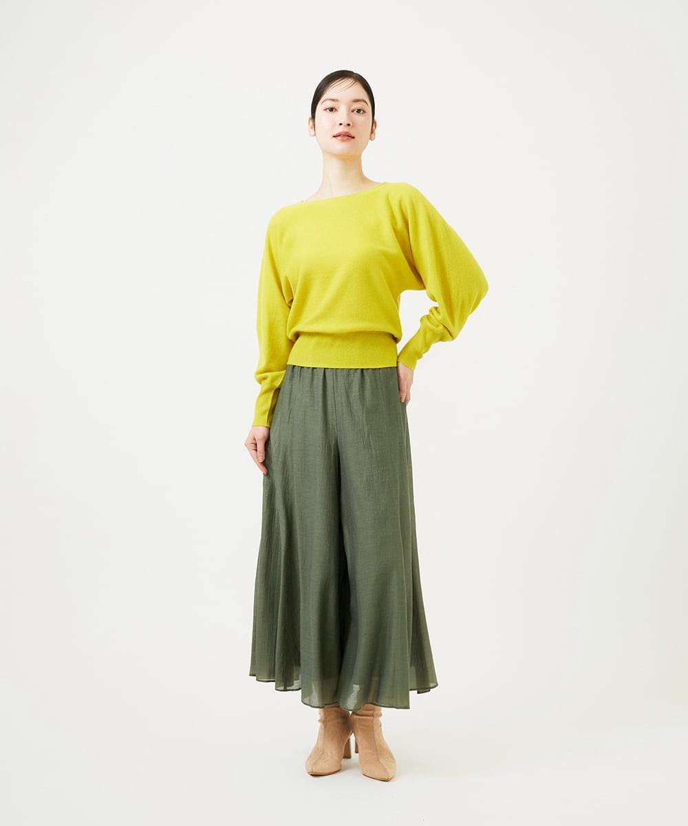 GBLEE42250 Sybilla(シビラ) シアークリンクルフレアパンツ カーキ