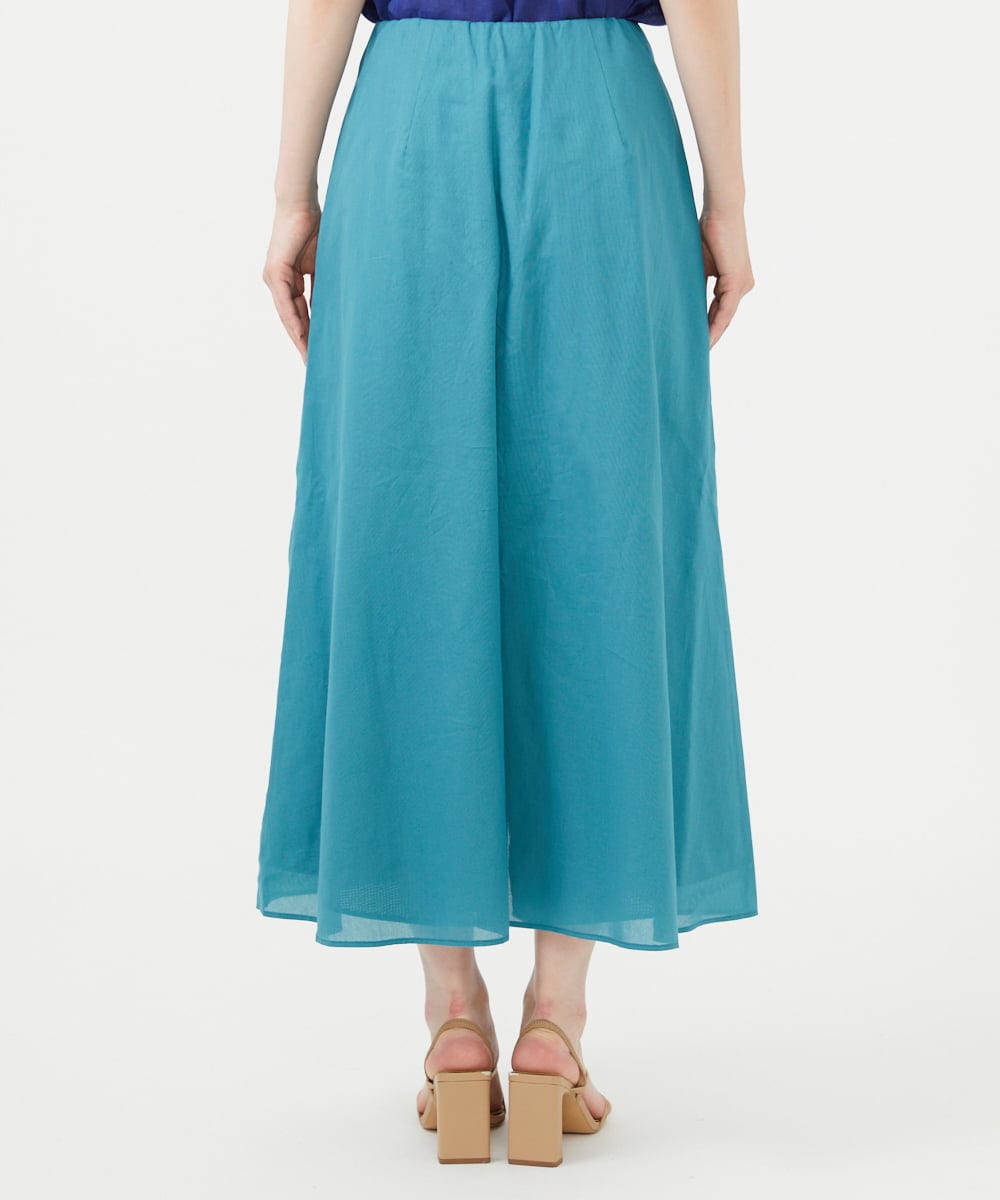 GBLHD04360 Sybilla(シビラ) スカート風クロップドパンツ ブルーグリーン
