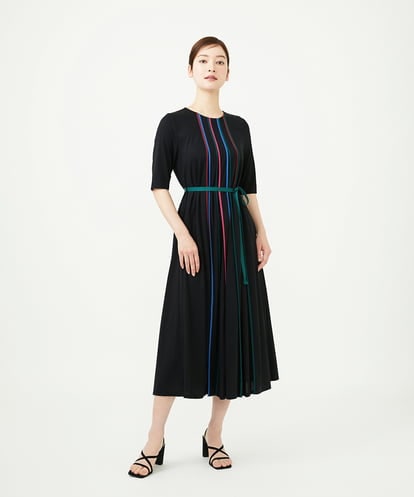 GBPHD33600 Sybilla カラーパイピングジャージードレス