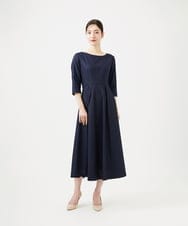 GDEGD84630 Sybilla(シビラ) 【メディア着用】フラワー総刺繍ドレス ネイビー