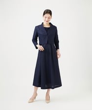GDEGD84630 Sybilla(シビラ) 【メディア着用】フラワー総刺繍ドレス ネイビー